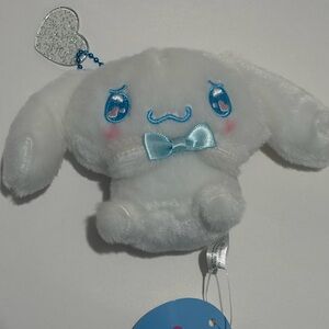 Sanrio Cinnamoroll Emo Kyun Series plush mascot keychain